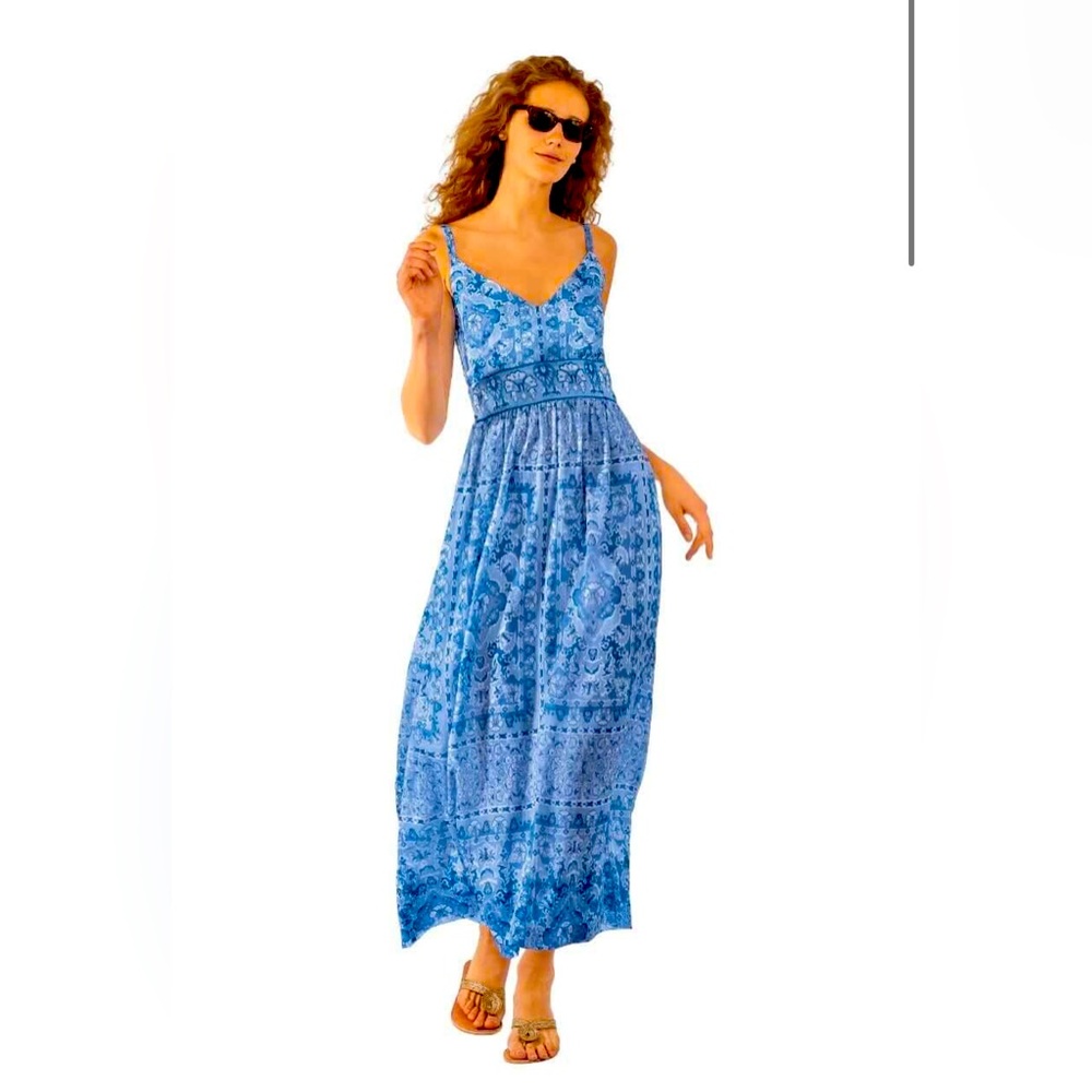 Fiesta Time Midi Maxi Dress – Watteau by Gretchen Scott 

Color - Blues